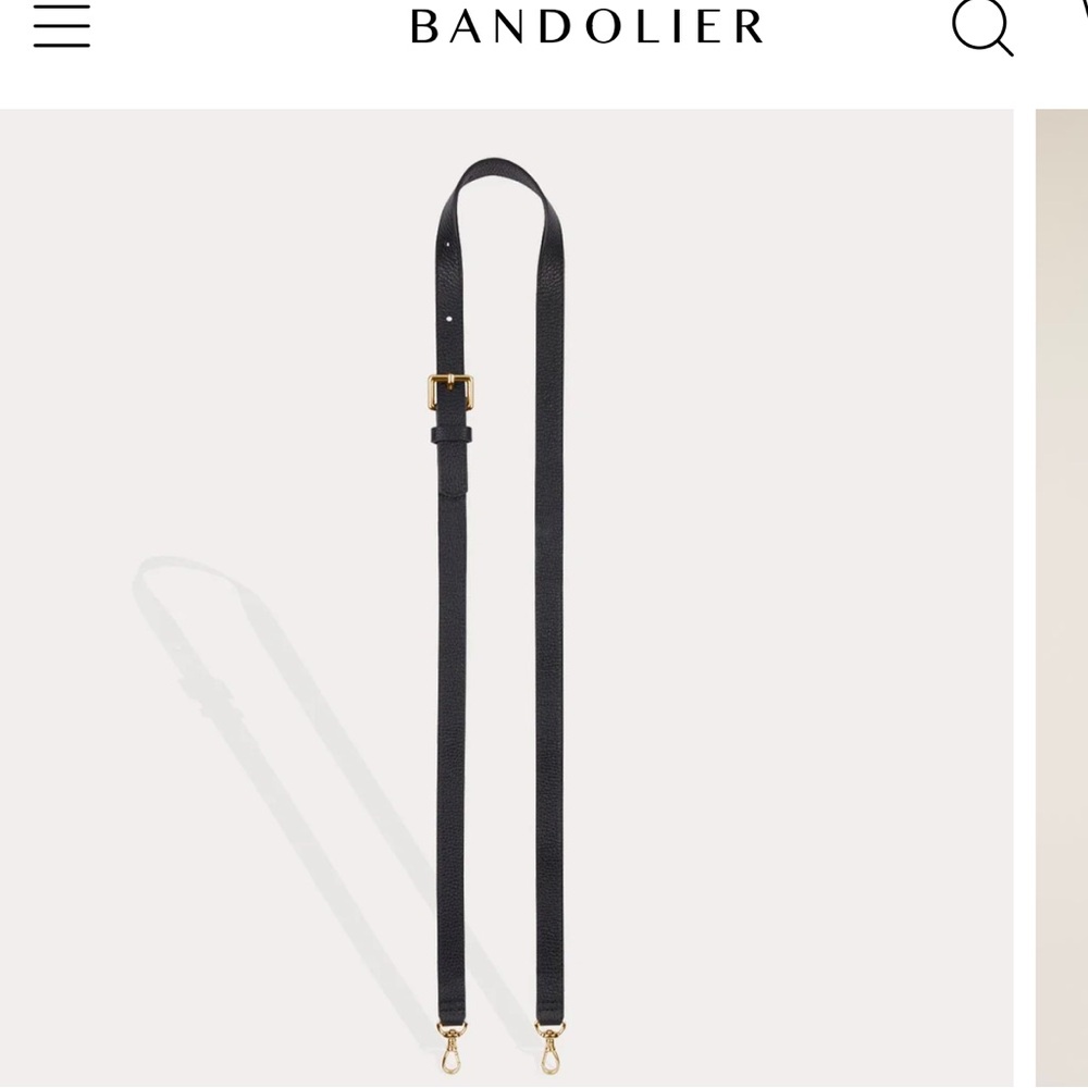 Bandolier Black Phone Case Strap with Gold Accents